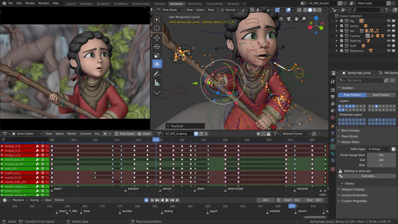 Blender character animation