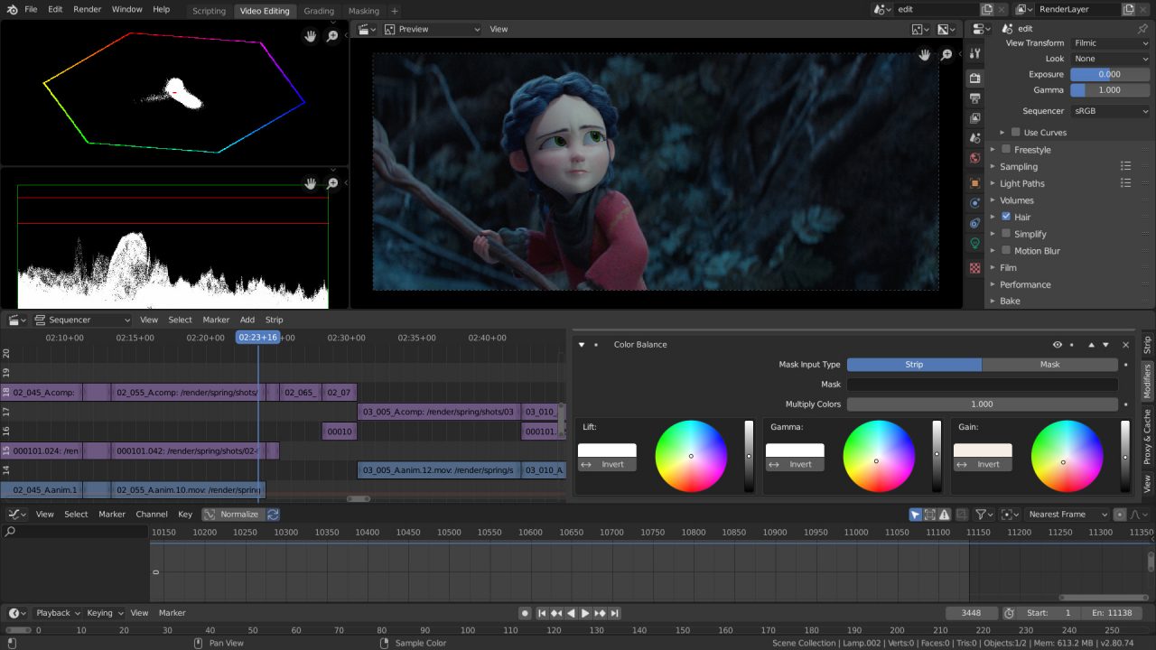 Blender video sequence editor